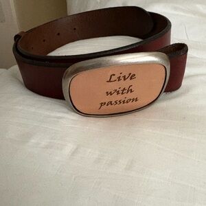 Brown Belt with Silver Buckle